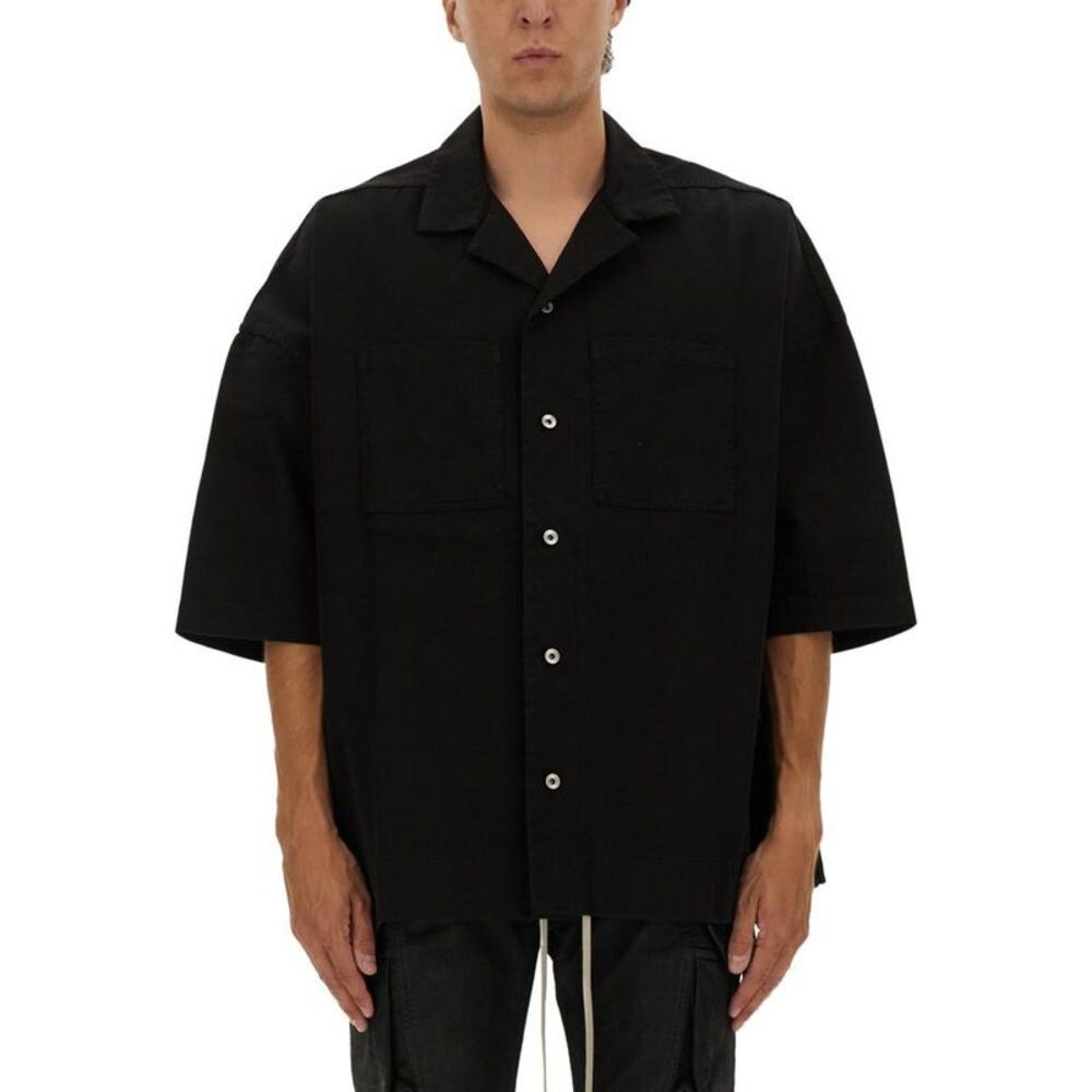 DRKSHDW Men's Oversized Poplin Short Sleeve Shirt Men BLACK Shirts